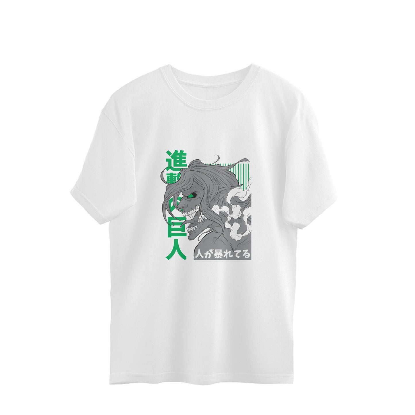 Anime Graphic Oversized T-Shirt – Eren Jaeger Attack Mode Design