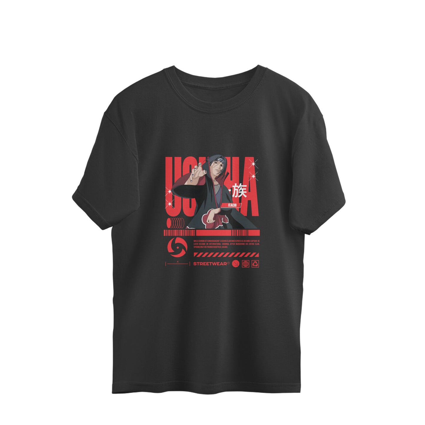 Itachi Uchiha Oversized T-Shirt – Embrace the Power of the Sharingan